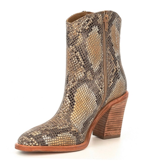 Free people | Snake Print Leather Block Heel - Picture 5 of 6